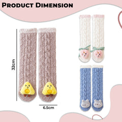 Baby Knee High Socks for Baby Soft Cotton Non-Slip and Stylish Designs (Set of 3)