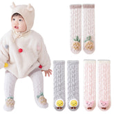 Baby Knee High Socks for Baby Soft Cotton Non-Slip and Stylish Designs (Set of 3)