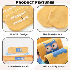 Baby Knee High Socks for Baby Soft Cotton Non-Slip and Stylish Designs (