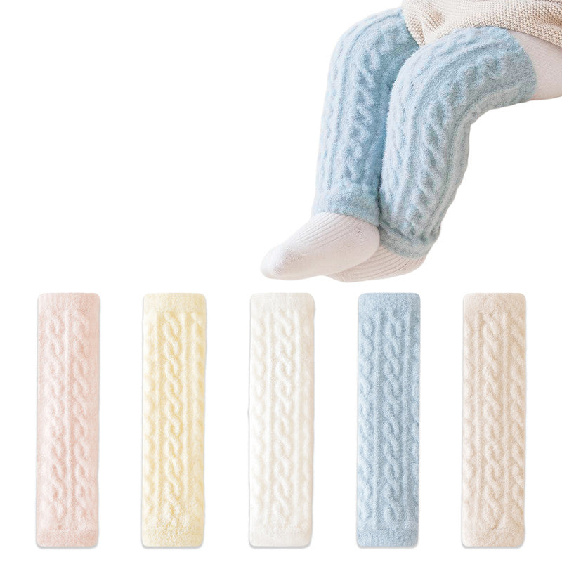 Baby Knee High Socks for Baby Soft Cotton Non-Slip and Stylish Designs (Set of 5)