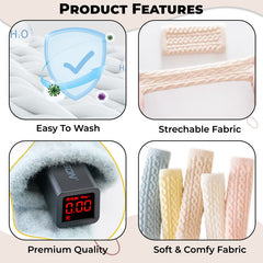 Baby Knee High Socks for Baby Soft Cotton Non-Slip and Stylish Designs (Set of 5)