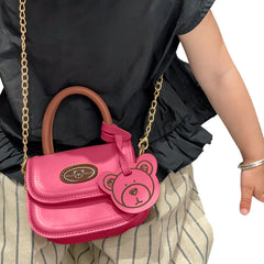 Trendy Crossbody Sling Backpack for Kids (Rose Red)