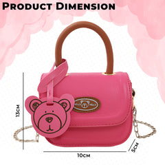 Trendy Crossbody Sling Backpack for Kids (Rose Red)