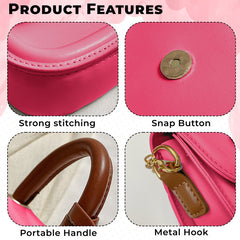 Trendy Crossbody Sling Backpack for Kids (Rose Red)