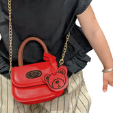 Trendy Crossbody Sling Backpack for Kids (Bright Red)