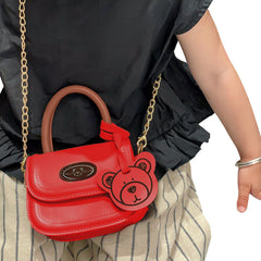 Trendy Crossbody Sling Backpack for Kids (Bright Red)