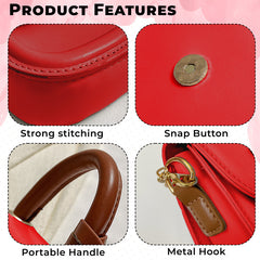 Trendy Crossbody Sling Backpack for Kids (Bright Red)