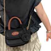 Trendy Crossbody Sling Backpack for Kids (Black)