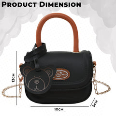 Trendy Crossbody Sling Backpack for Kids (Black)