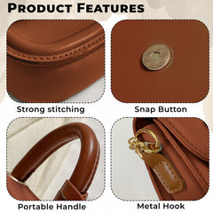 Trendy Crossbody Sling Backpack for Kids (Brown)