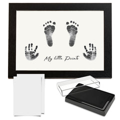 Compact Baby Photo Frame for Wall Skin Protective Inkpad for Home (Black Texture-10 Inches-20.3*25.4Cm)