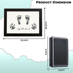 Compact Baby Photo Frame for Wall Skin Protective Inkpad for Home (Black Texture-10 Inches-20.3*25.4Cm)