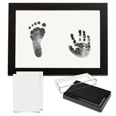 Compact Baby Photo Frame for Wall Skin Protective Inkpad for Home (Black Texture-8 Inches-15.2*20.3Cm)
