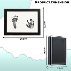 Compact Baby Photo Frame for Wall Skin Protective Inkpad for Home (Black Texture-8 Inches-15.2*20.3Cm)