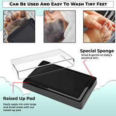 Compact Baby Photo Frame for Wall Skin Protective Inkpad for Home (Black Texture-8 Inches-15.2*20.3Cm)