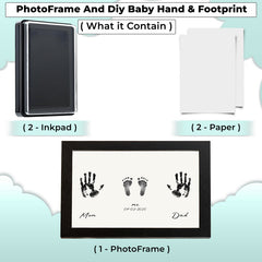 Compact Baby Photo Frame for Wall Skin Protective Inkpad for Home (Black Texture-A3-42.1*29.8Cm)