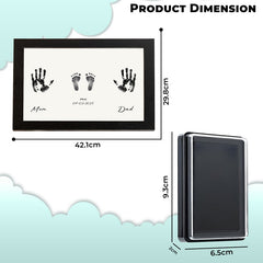 Compact Baby Photo Frame for Wall Skin Protective Inkpad for Home (Black Texture-A3-42.1*29.8Cm)