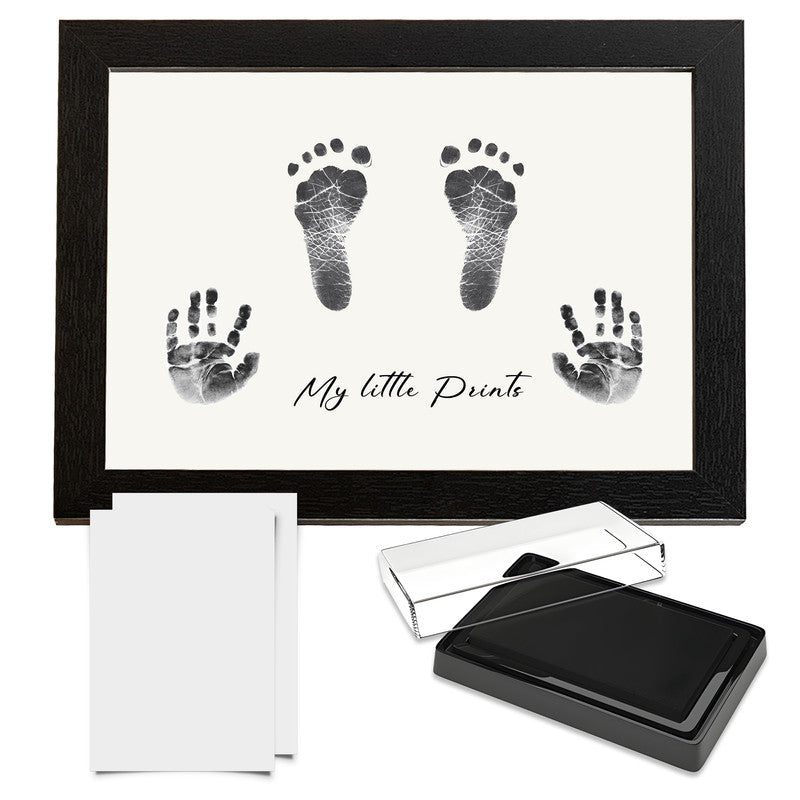 Compact Baby Photo Frame for Wall Skin Protective Inkpad for Home (Black Texture-A4-21*29.7Cm)