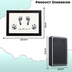 Compact Baby Photo Frame for Wall Skin Protective Inkpad for Home (Black Texture-A4-21*29.7Cm)