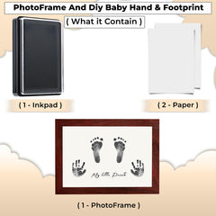 Compact Baby Photo Frame for Wall Skin Protective Inkpad for Home (Mahogany Color-10 Inchess-20.3*25.4Cm)
