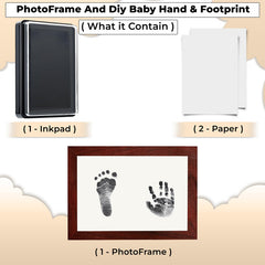 Compact Baby Photo Frame for Wall Skin Protective Inkpad for Home (Mahogany Color-8 Inchess-15.2*20.3Cm)