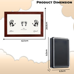 Compact Baby Photo Frame for Wall Skin Protective Inkpad for Home (Mahogany Color-A3-42.1*29.8Cm)
