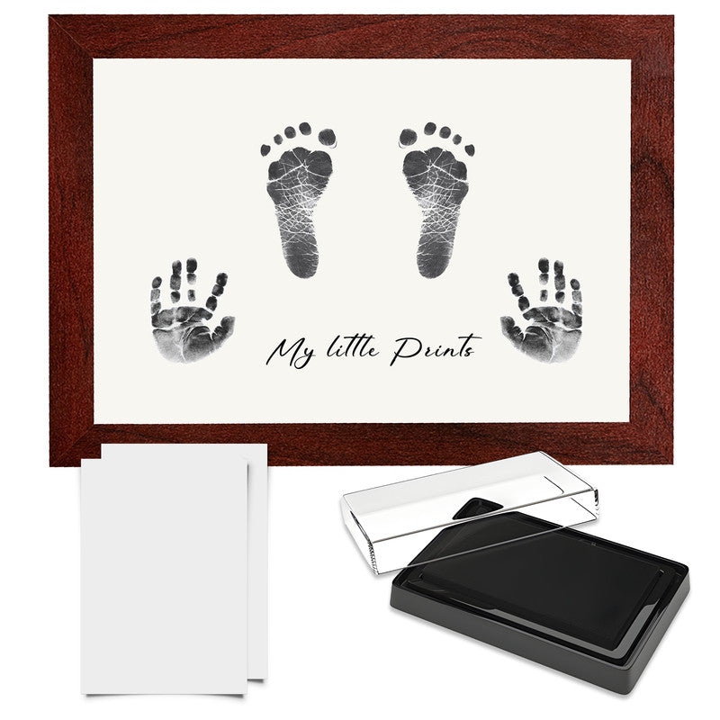 Compact Baby Photo Frame for Wall Skin Protective Inkpad for Home (Mahogany Color-A4-21*29.7Cm)