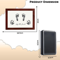 Compact Baby Photo Frame for Wall Skin Protective Inkpad for Home (Mahogany Color-A4-21*29.7Cm)