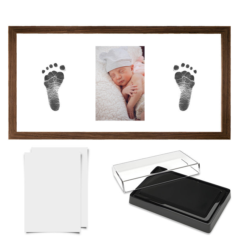 Compact Baby Photo Frame for Wall Skin Protective Inkpad for Home (Gray 3 Slot-6 Inch-10*15Cm)