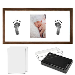 Compact Baby Photo Frame for Wall Skin Protective Inkpad for Home (Gray 3 Slot-6 Inch-10*15Cm)