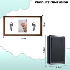 Compact Baby Photo Frame for Wall Skin Protective Inkpad for Home (Gray 3 Slot-6 Inch-10*15Cm)