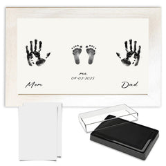 Compact Baby Photo Frame for Wall Skin Protective Inkpad for Home (White Texture-A3s-42.1*29.8Cm)