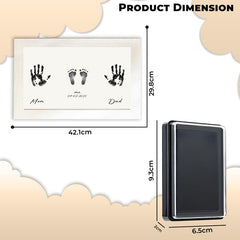 Compact Baby Photo Frame for Wall Skin Protective Inkpad for Home (White Texture-A3s-42.1*29.8Cm)
