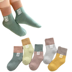 Baby Socks Soft and Anti-Slip Infant Socks (0-1 Years) (Size 14-16) (Pack of 5)