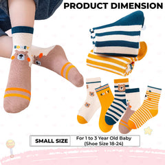 Baby Socks Soft and Anti-Slip Infant Socks (Pack of 5)