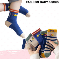 Baby Socks Soft and Anti-Slip Infant Socks (Engineering Vehicles)