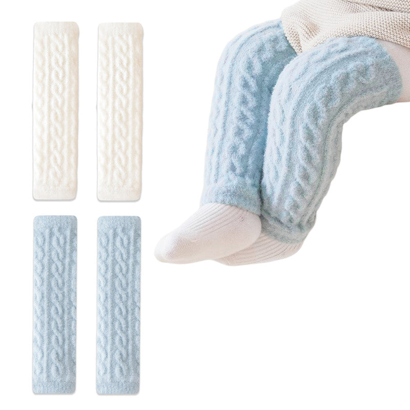 Baby Knee High Socks for Baby Soft Cotton Non-Slip and Stylish Designs (Set of 2)