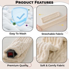 Baby Knee High Socks for Baby Soft Cotton Non-Slip and Stylish Designs (Set of 2)