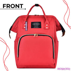 Mother Backpack for Baby Feeding and Nursing (Solid Red)