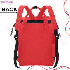 Mother Backpack for Baby Feeding and Nursing (Solid Red)