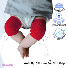 Baby Crawling Anti-Slip Knee pads (SET of 2 RED - BLUE)