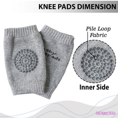 Baby Crawling Anti-Slip Knee pads (Grey)