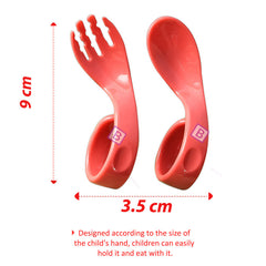 Baby Spoon and fork Set for Baby Feeding (Red)