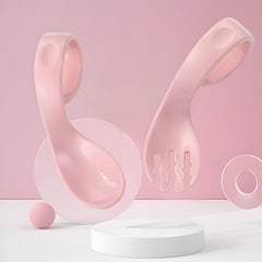 Baby Spoon and fork Set for Baby Feeding (Pink)