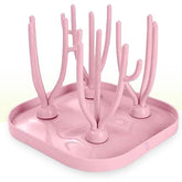 Baby Bottle Drying Rack Storage for Baby Feeding Essential (Pink)