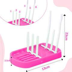 Baby Bottle Drying Rack Storage for Baby Feeding Essential (Pink)