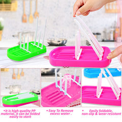 Baby Bottle Drying Rack Storage for Baby Feeding Essential (Pink)
