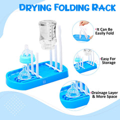 Baby Bottle Drying Rack Storage for Baby Feeding Essential (Blue)