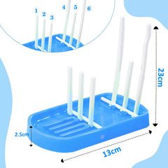 Baby Bottle Drying Rack Storage for Baby Feeding Essential (Blue)