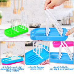 Baby Bottle Drying Rack Storage for Baby Feeding Essential (Blue)